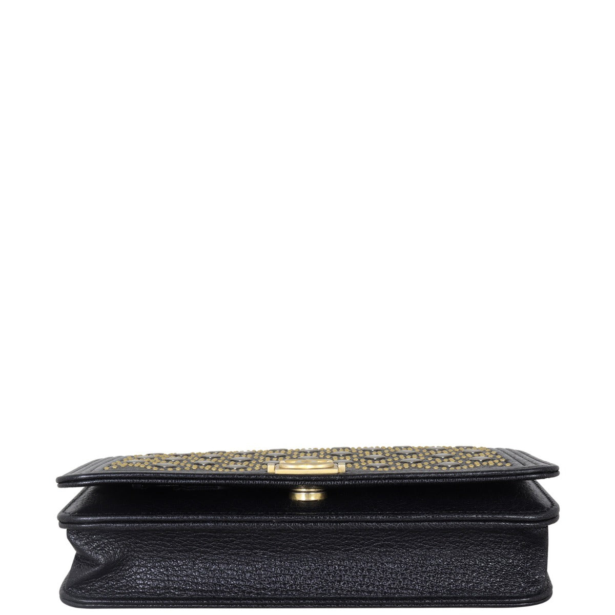 Chanel Boy Wallet on Chain | Black Grained Calfskin