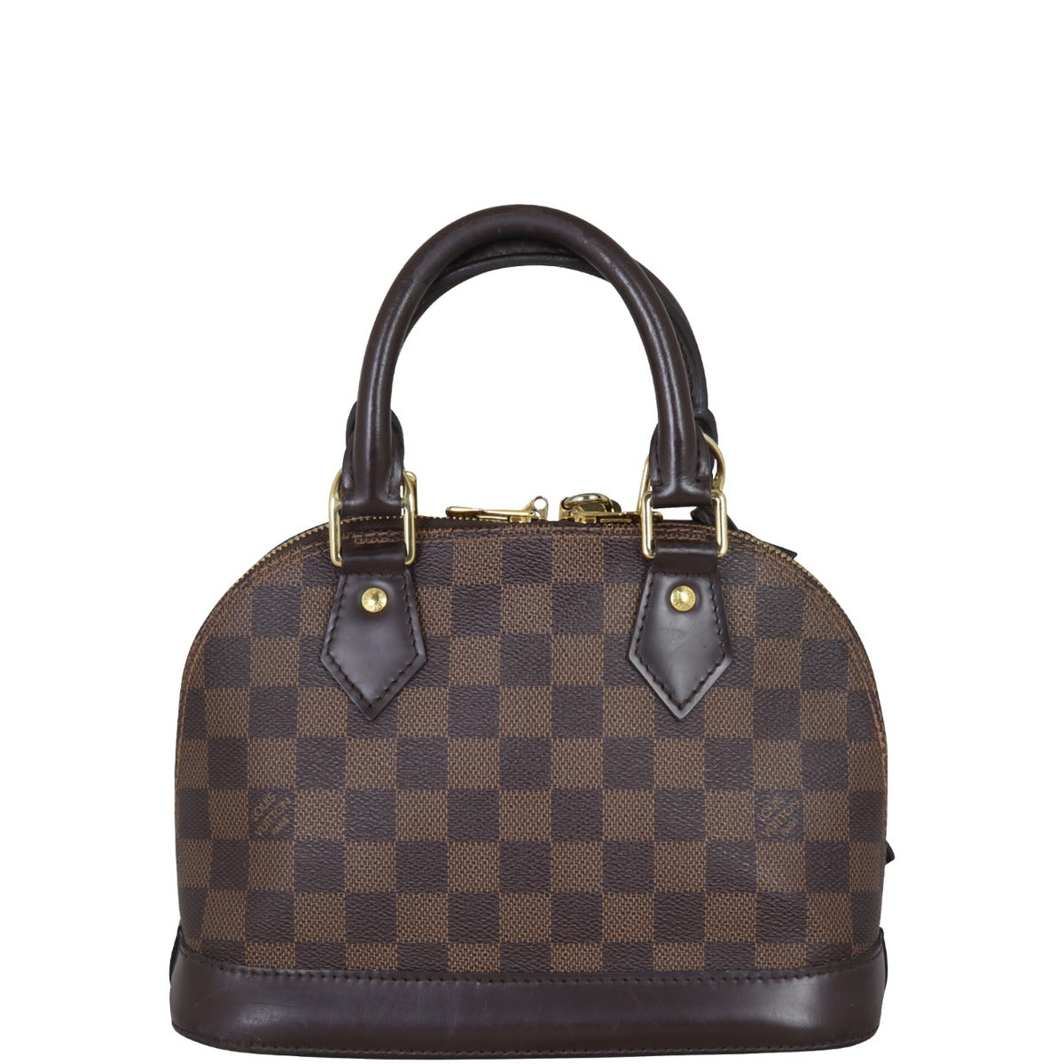 Louis Vuitton Alma BB Damier Ebene | Red Textile Lining