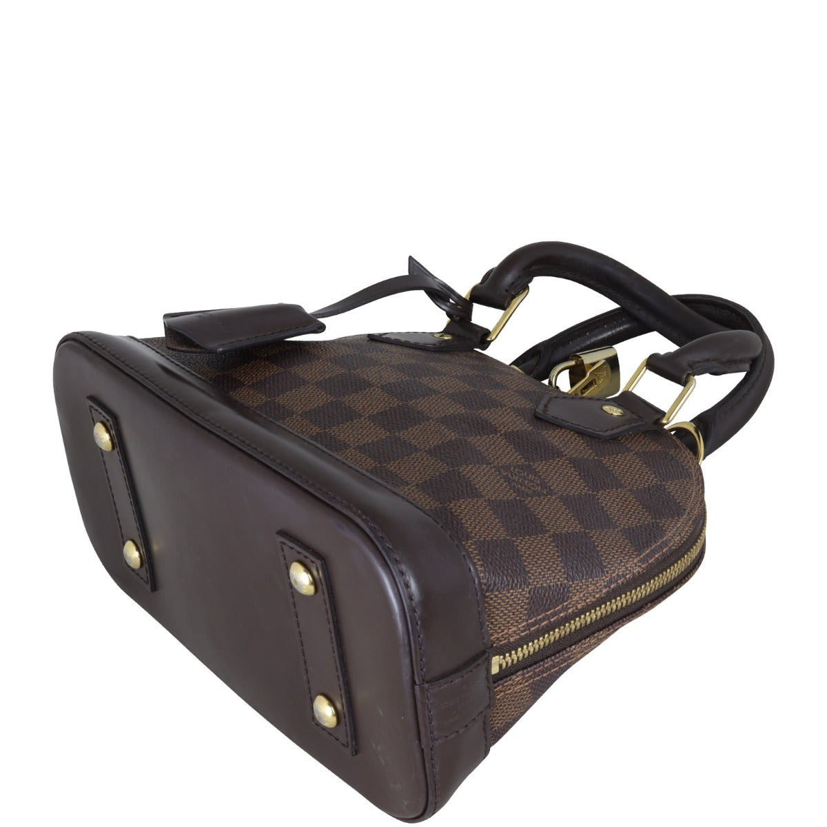 Louis Vuitton Alma BB Damier Ebene | Red Textile Lining