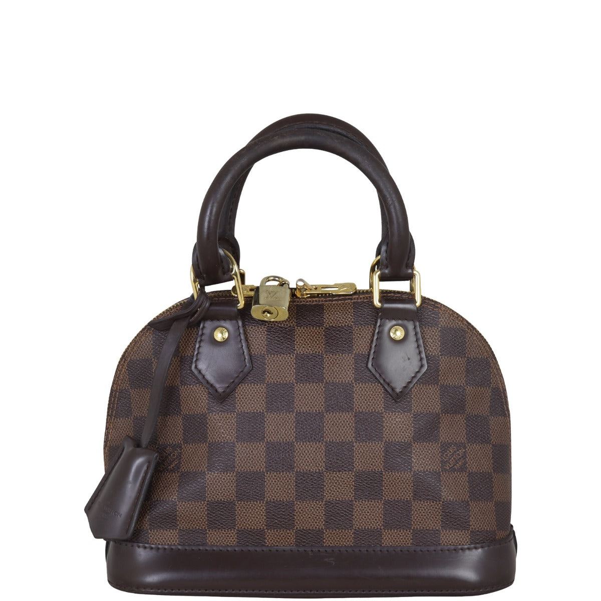 Louis Vuitton Alma BB Damier Ebene | Red Textile Lining