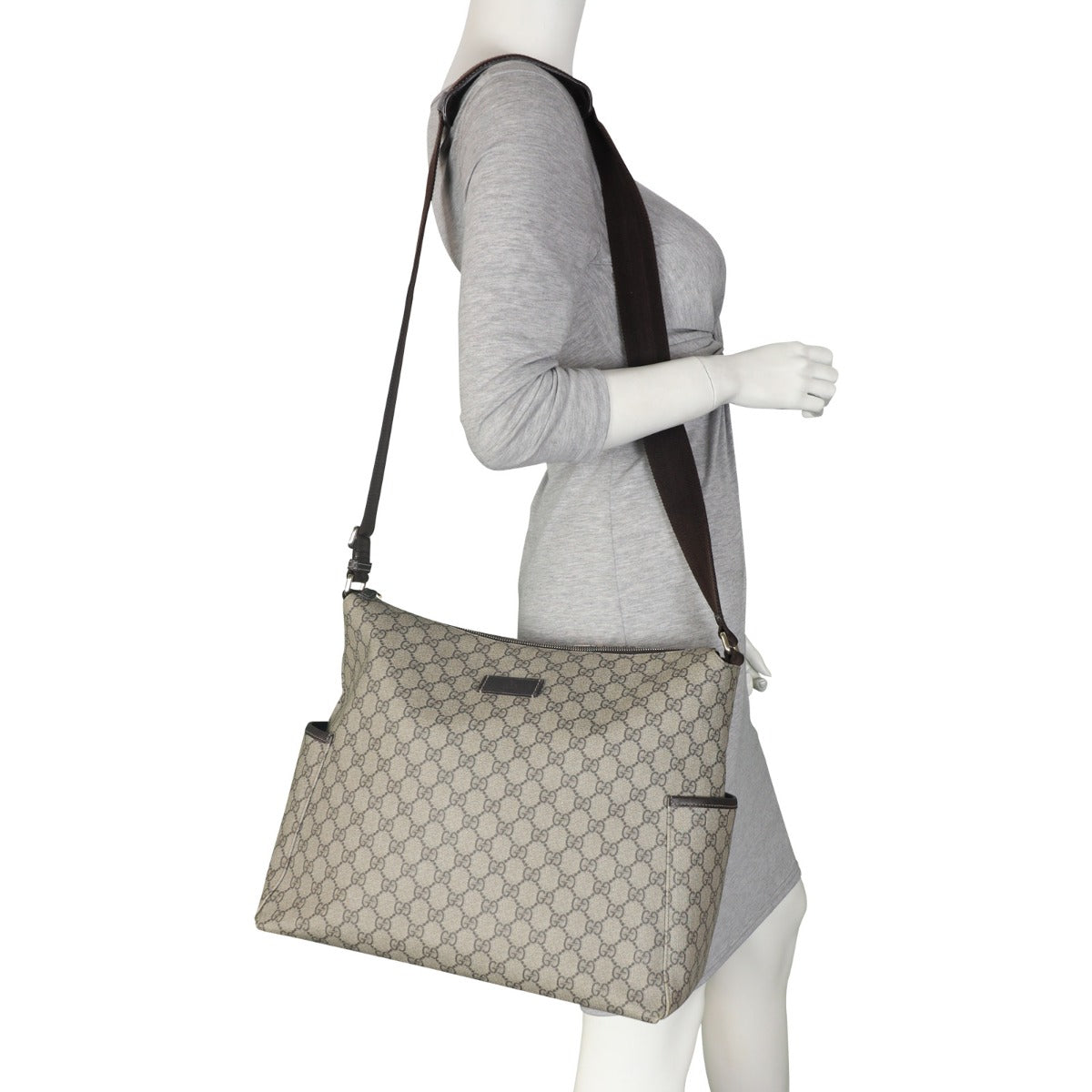 Gucci GG Supreme Side Pocket Messenger Bag