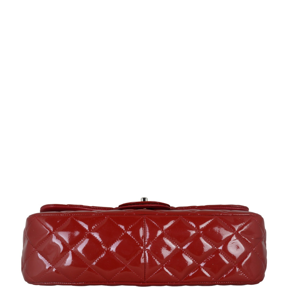 Chanel Classic Double Flap Jumbo Patent | Red Silver Hardware