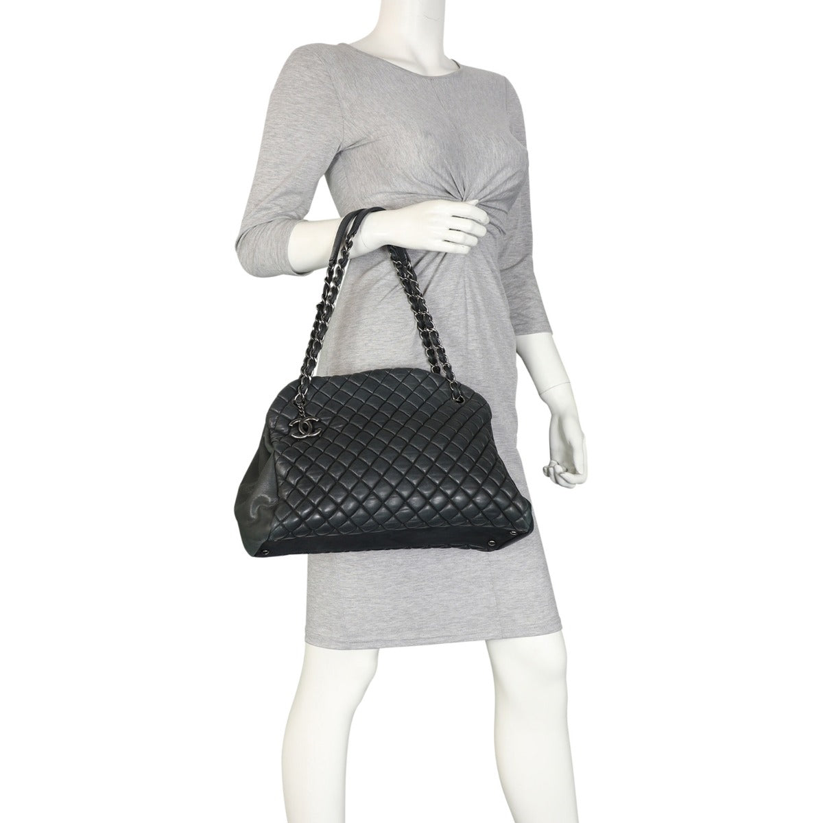 Chanel Mademoiselle Bowler Bag Large | Charcoal