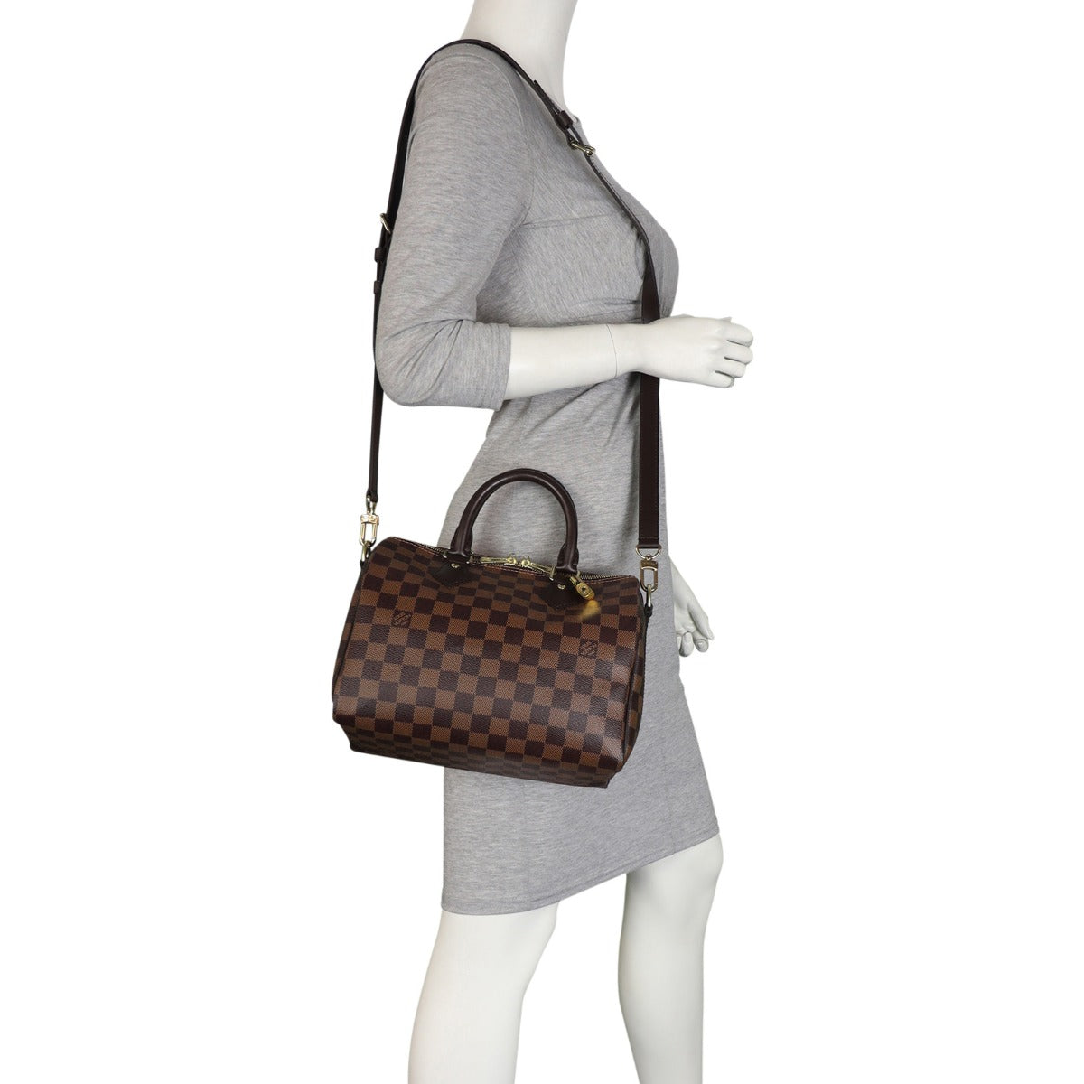 Louis Vuitton Speedy 25 Bandouliere Damier Ebene