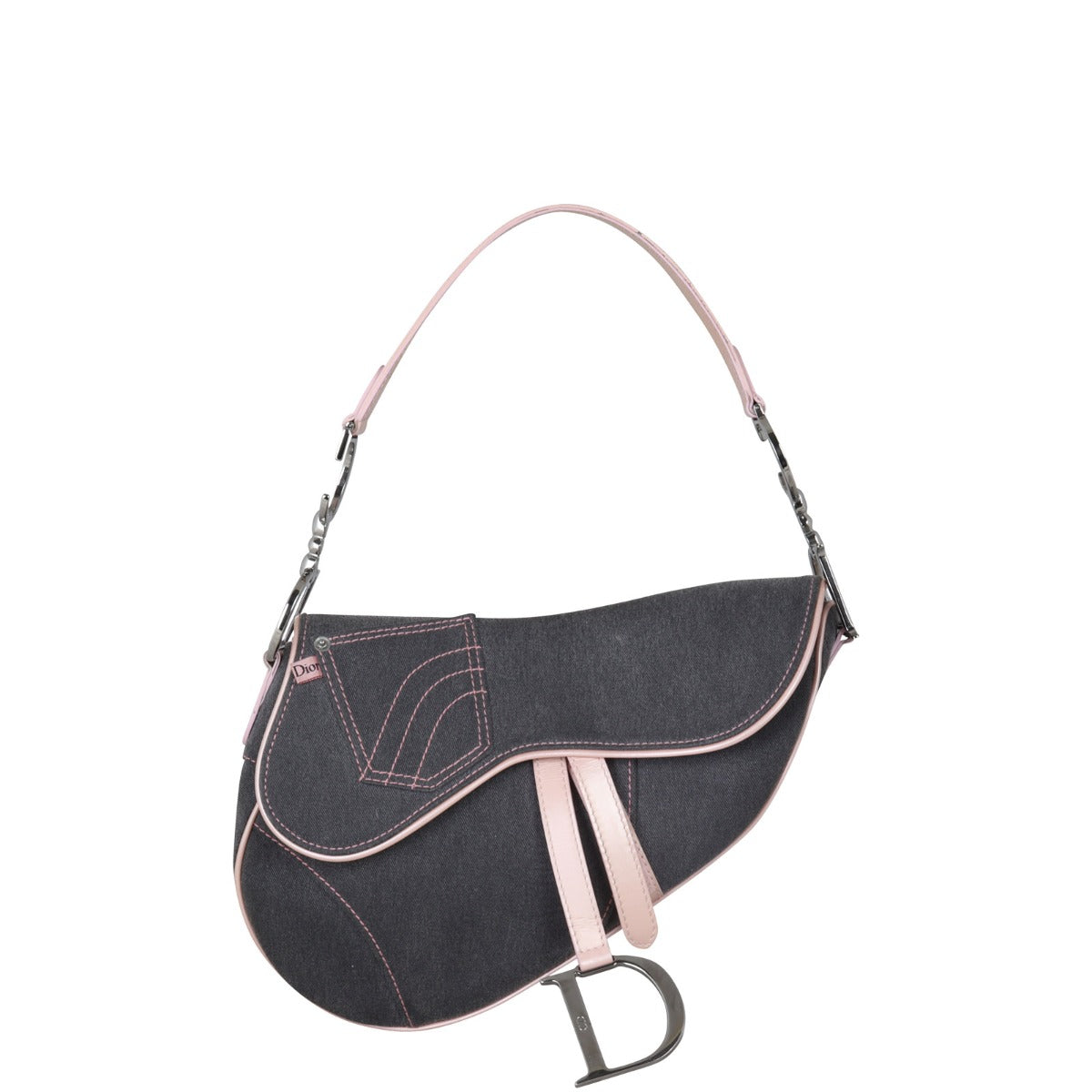 Dior Vintage Saddle Bag Denim