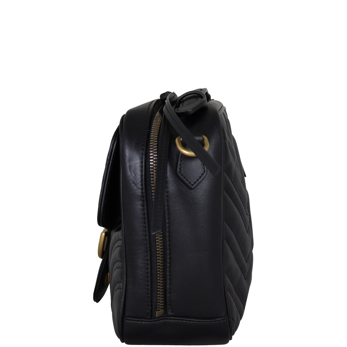 Gucci GG Marmont Zip Around Top Handle Camera Bag Small