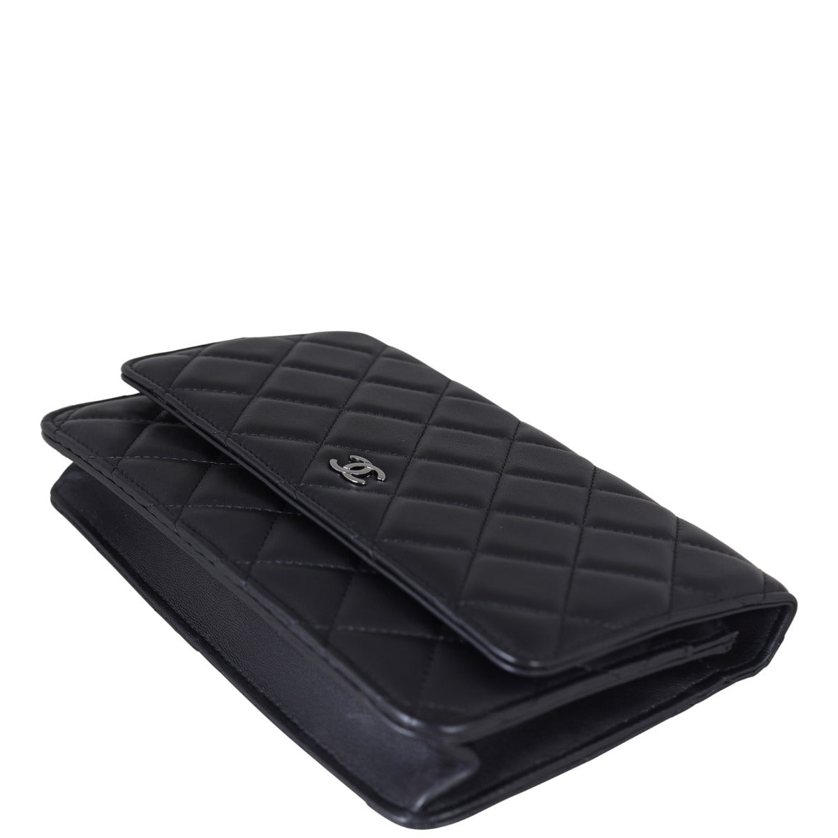 Chanel Classic Wallet on Chain | Black Diamond Lambskin