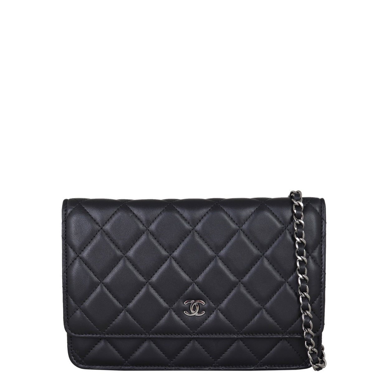Chanel Classic Wallet on Chain | Black Diamond Lambskin
