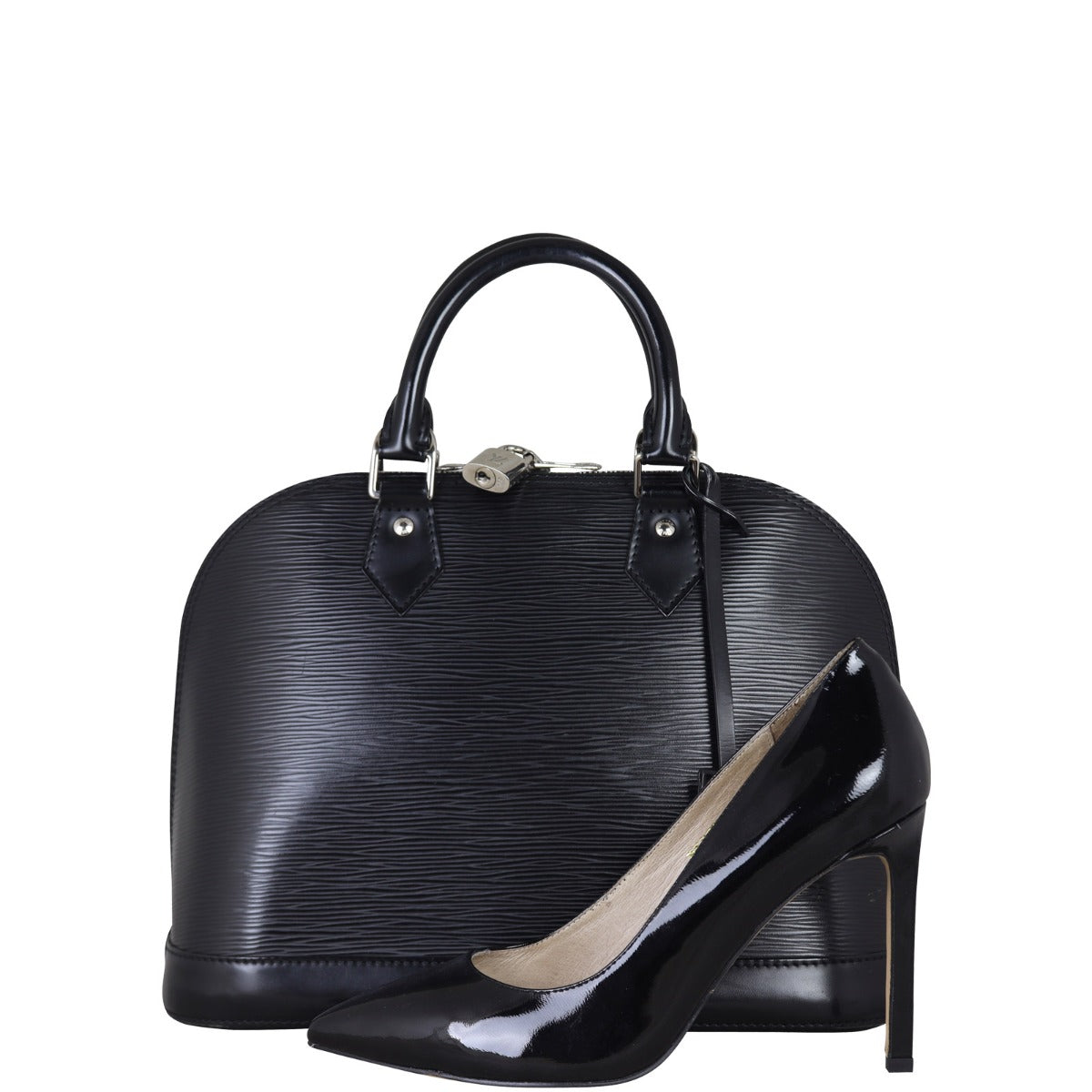Louis Vuitton Alma PM Epi with Strap | Black Silver Hardware