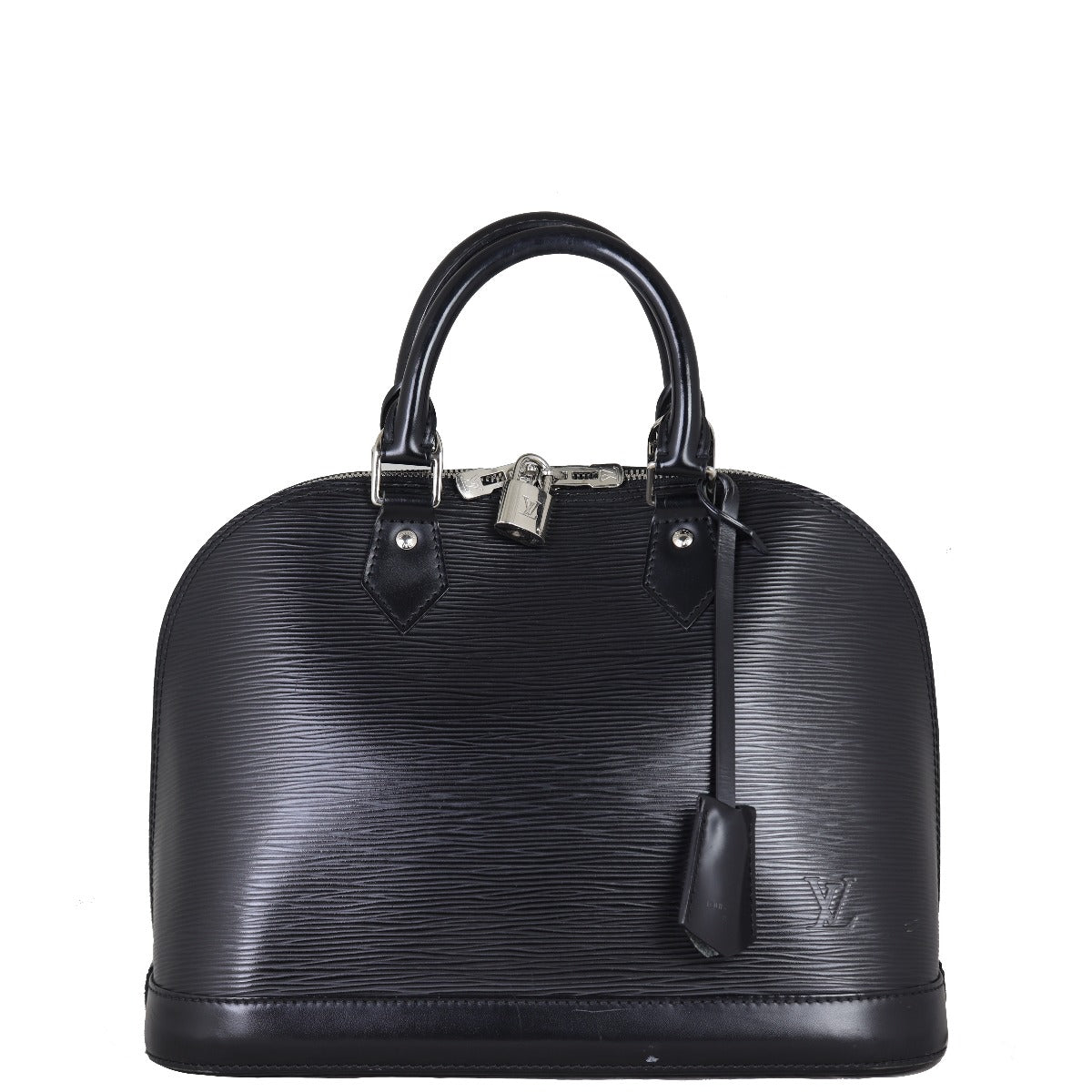 Louis Vuitton Alma PM Epi with Strap | Black Silver Hardware