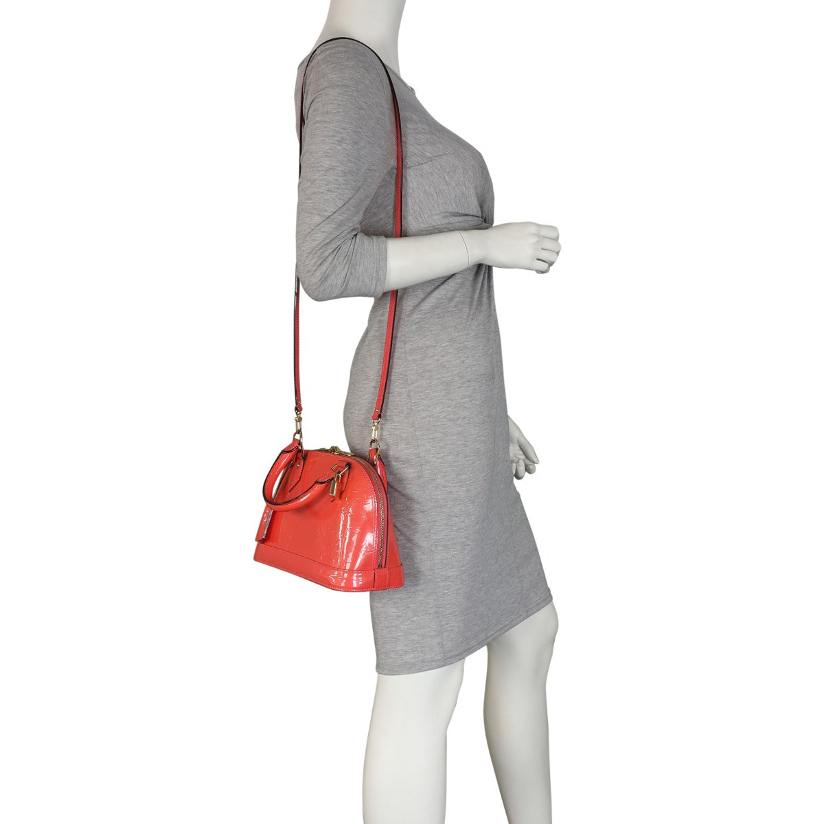 Louis Vuitton Alma BB Monogram Vernis | Coral Pink