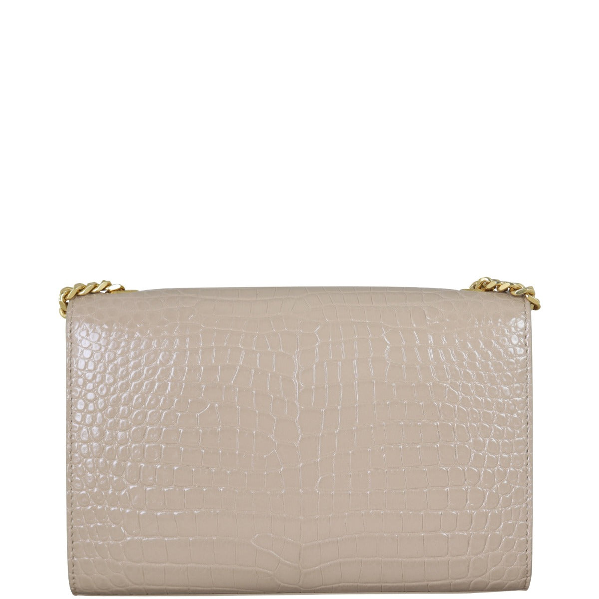 Saint Laurent Kate Tassel Chain Bag Small Croc-Embossed