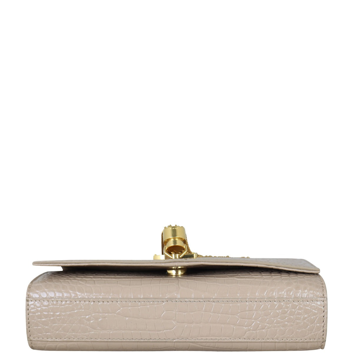Saint Laurent Kate Tassel Chain Bag Small Croc-Embossed