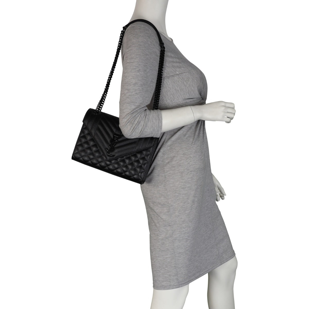 Saint Laurent Monogram Mix Matelasse Envelope Chain Bag Medium
