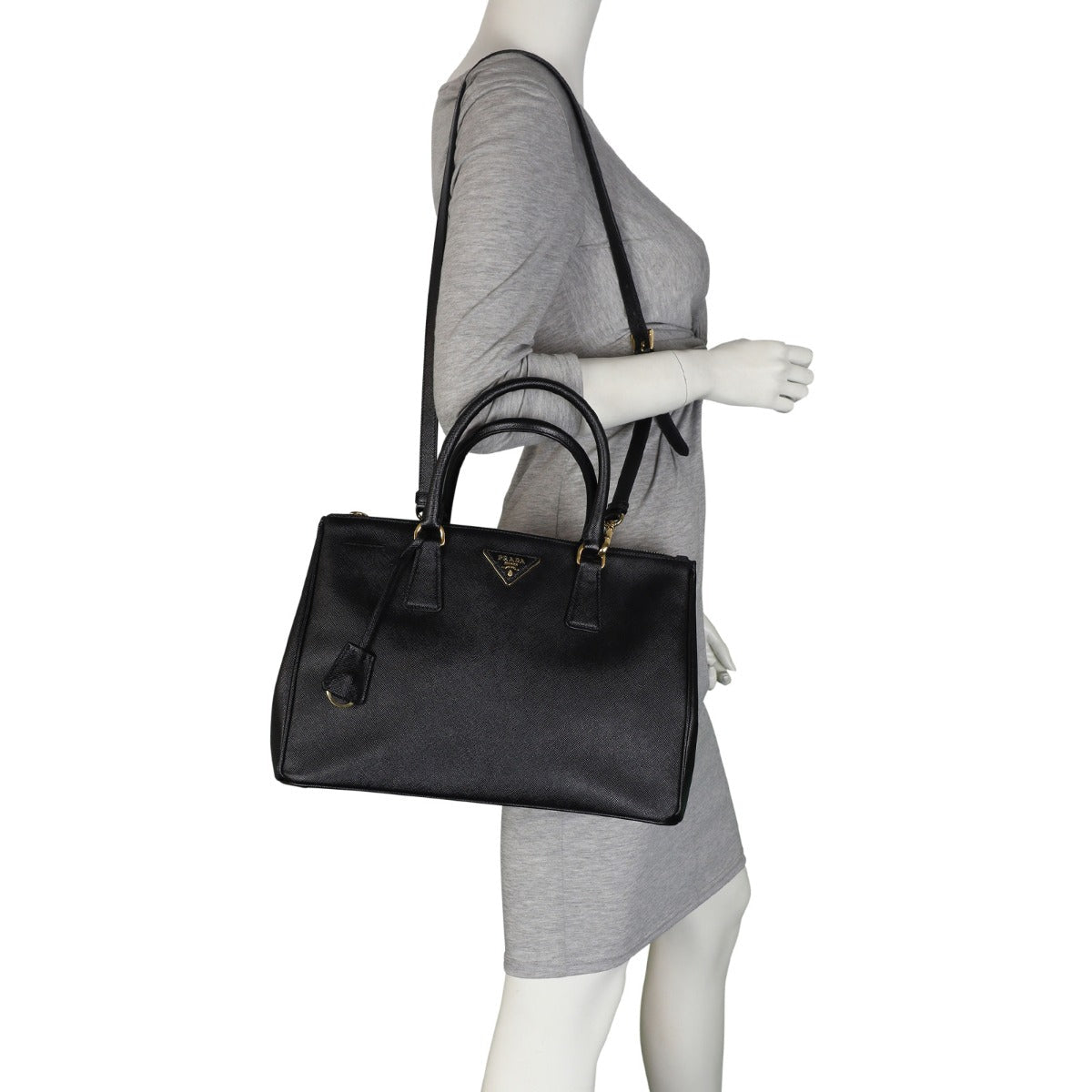 Prada Saffiano Lux Galleria Double Zip Tote Medium