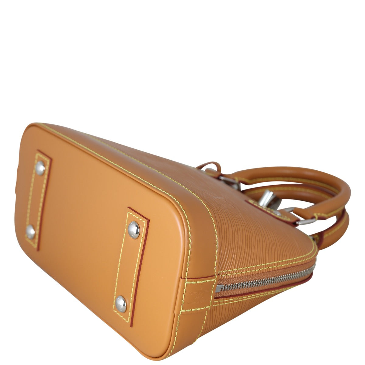 Louis Vuitton Alma BB Epi with Embroidered Strap | Gold Miel
