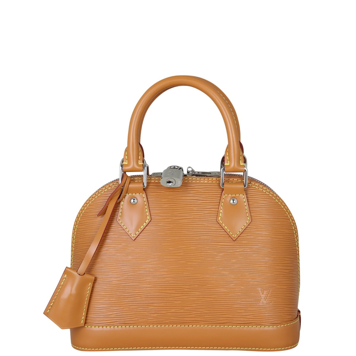 Louis Vuitton Alma BB Epi with Embroidered Strap | Gold Miel