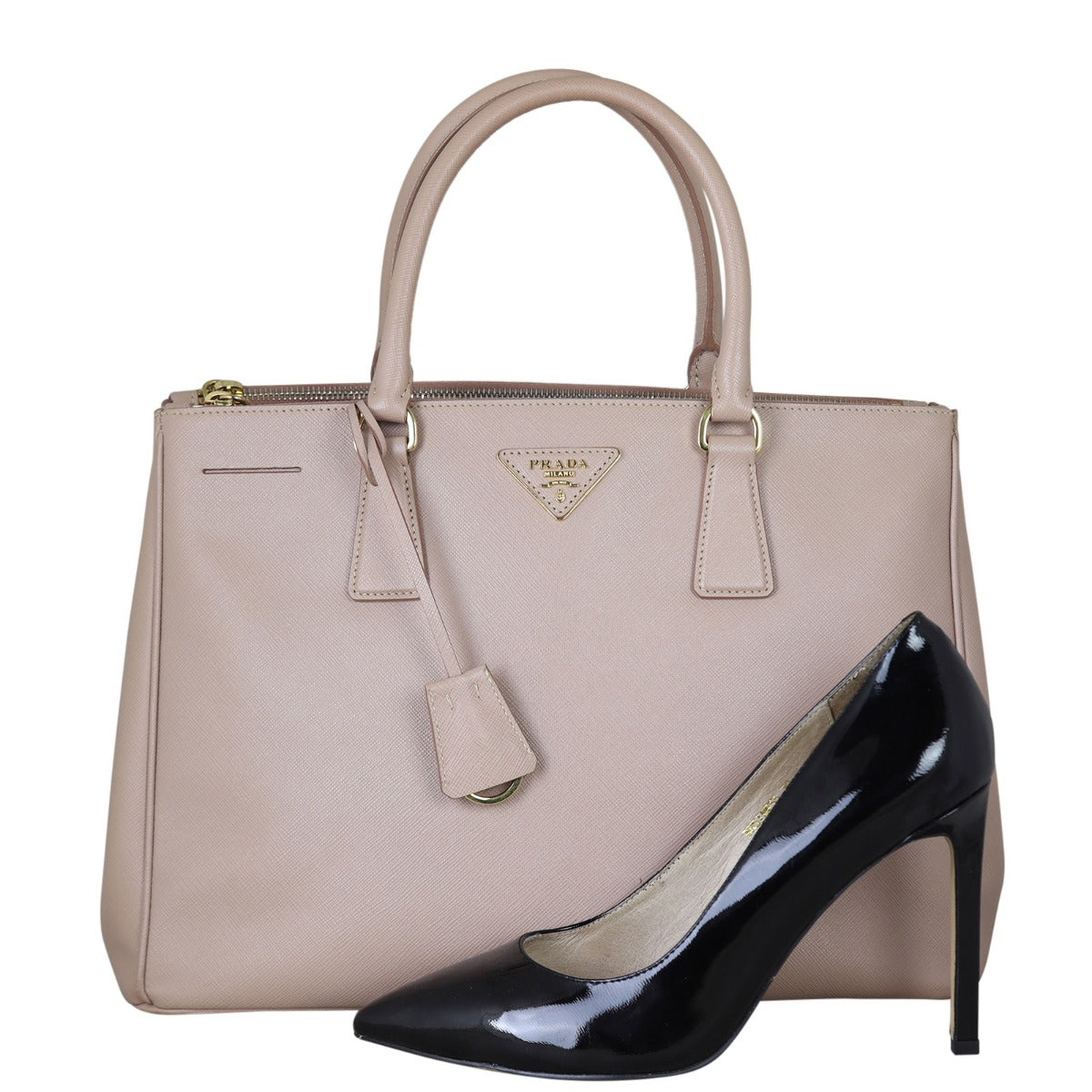Prada Saffiano Lux Galleria Double Zip Tote Medium