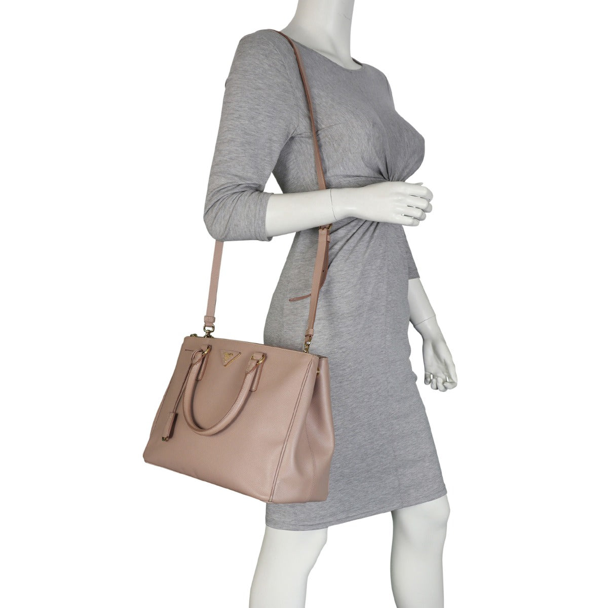 Prada Saffiano Lux Galleria Double Zip Tote Medium