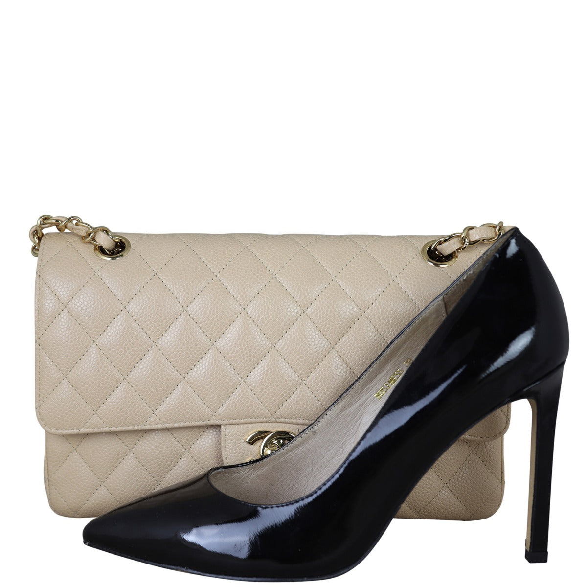 Chanel Classic Double Flap Medium | Beige Caviar