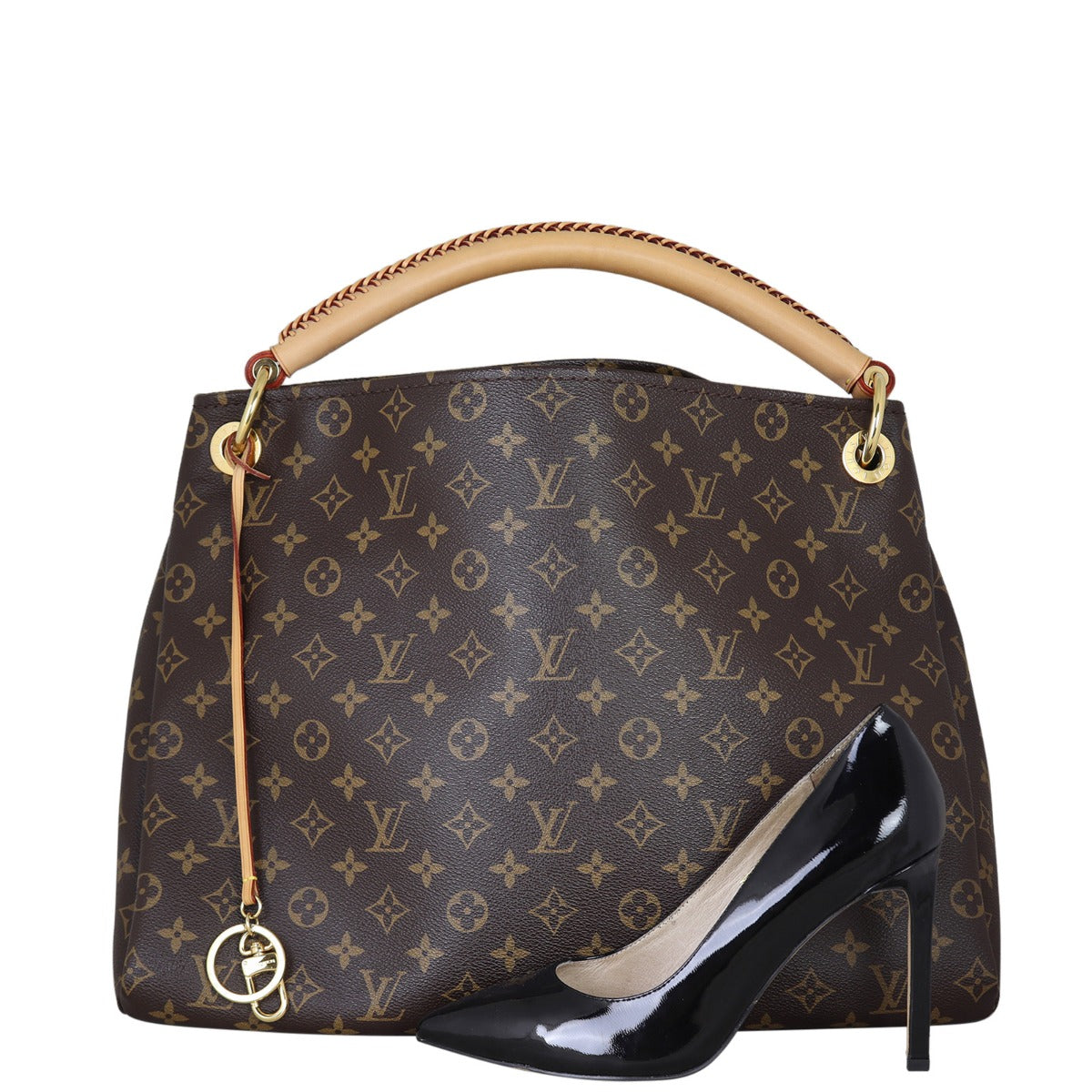 Louis Vuitton Artsy MM Monogram | Gold Keyring