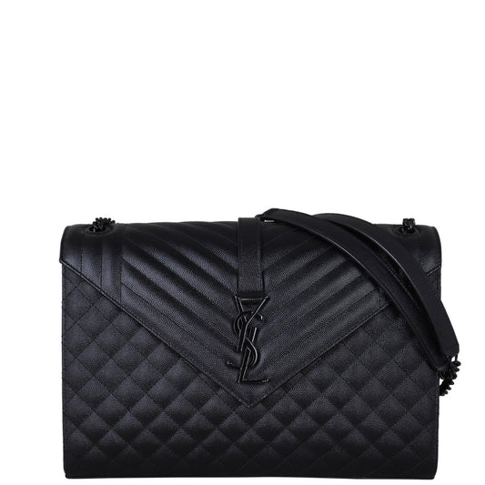 Saint Laurent Monogram Mix Matelasse Envelope Chain Bag Large
