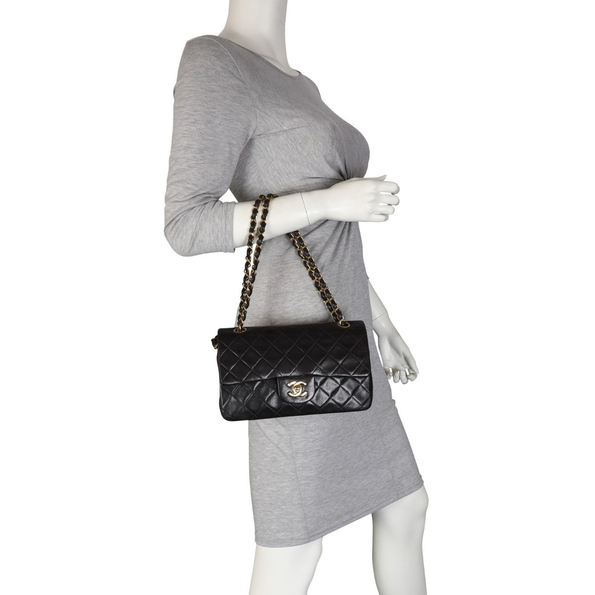 Chanel Classic Double Flap Small | Black Vintage 3 Series