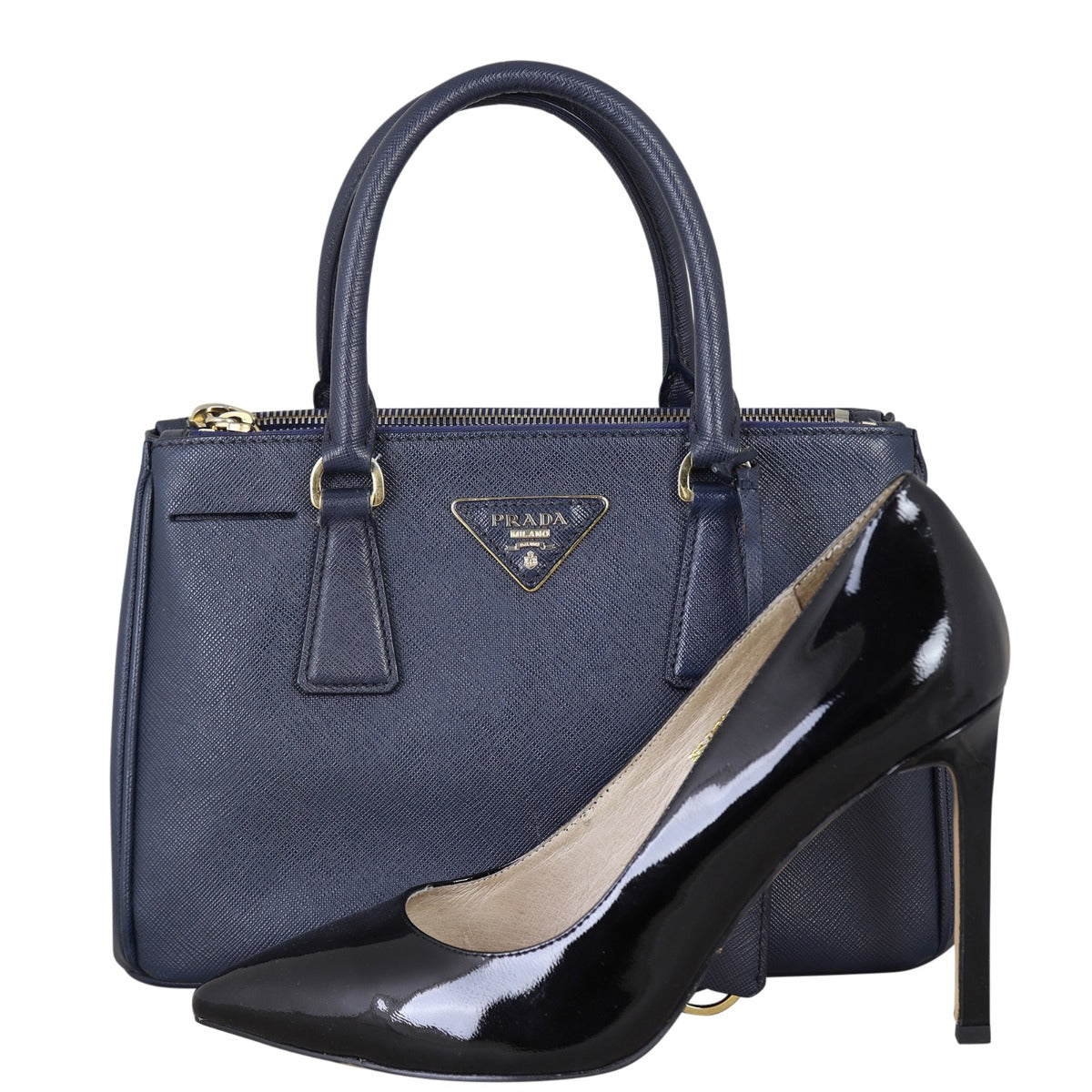 Prada Saffiano Lux Galleria Double Zip Tote Mini