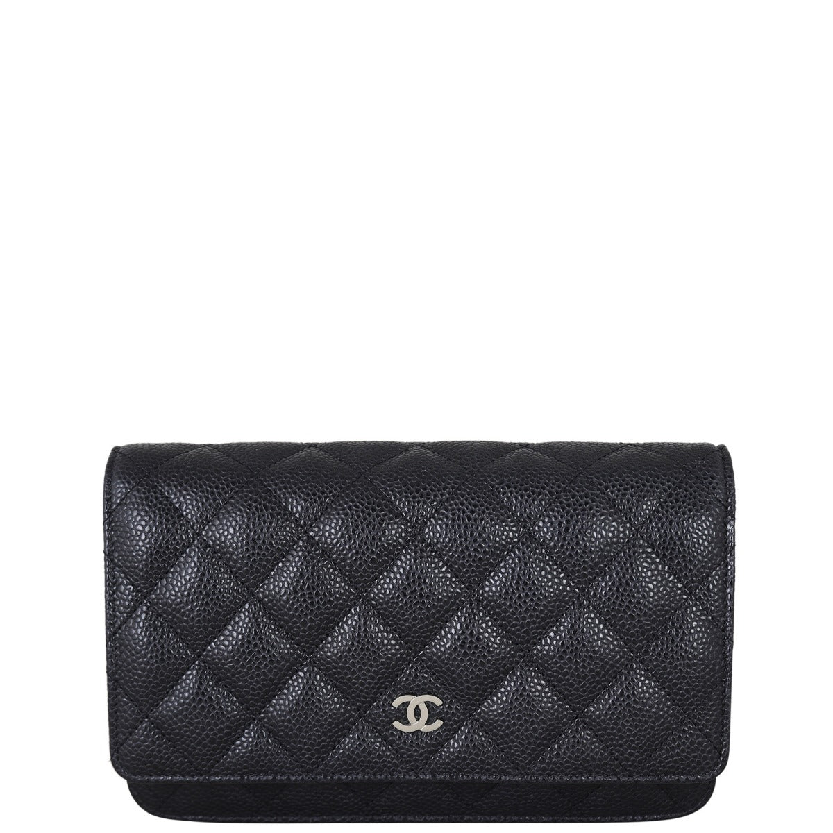 Chanel Classic Wallet on Chain | Caviar Silver Hardware
