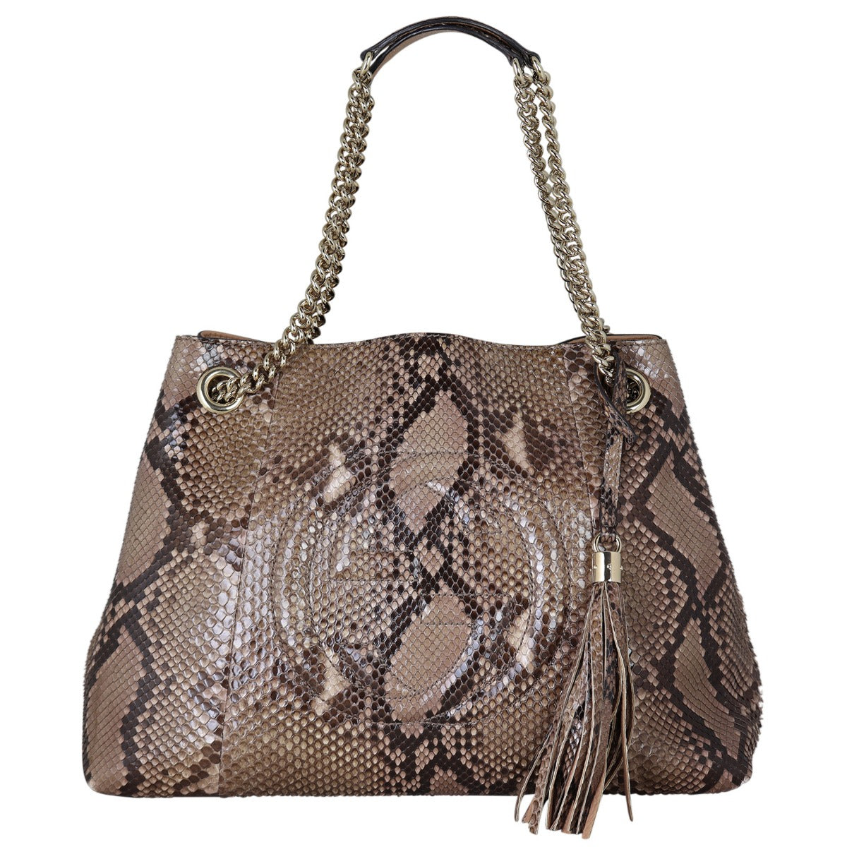 Gucci Soho Chain Tote Python