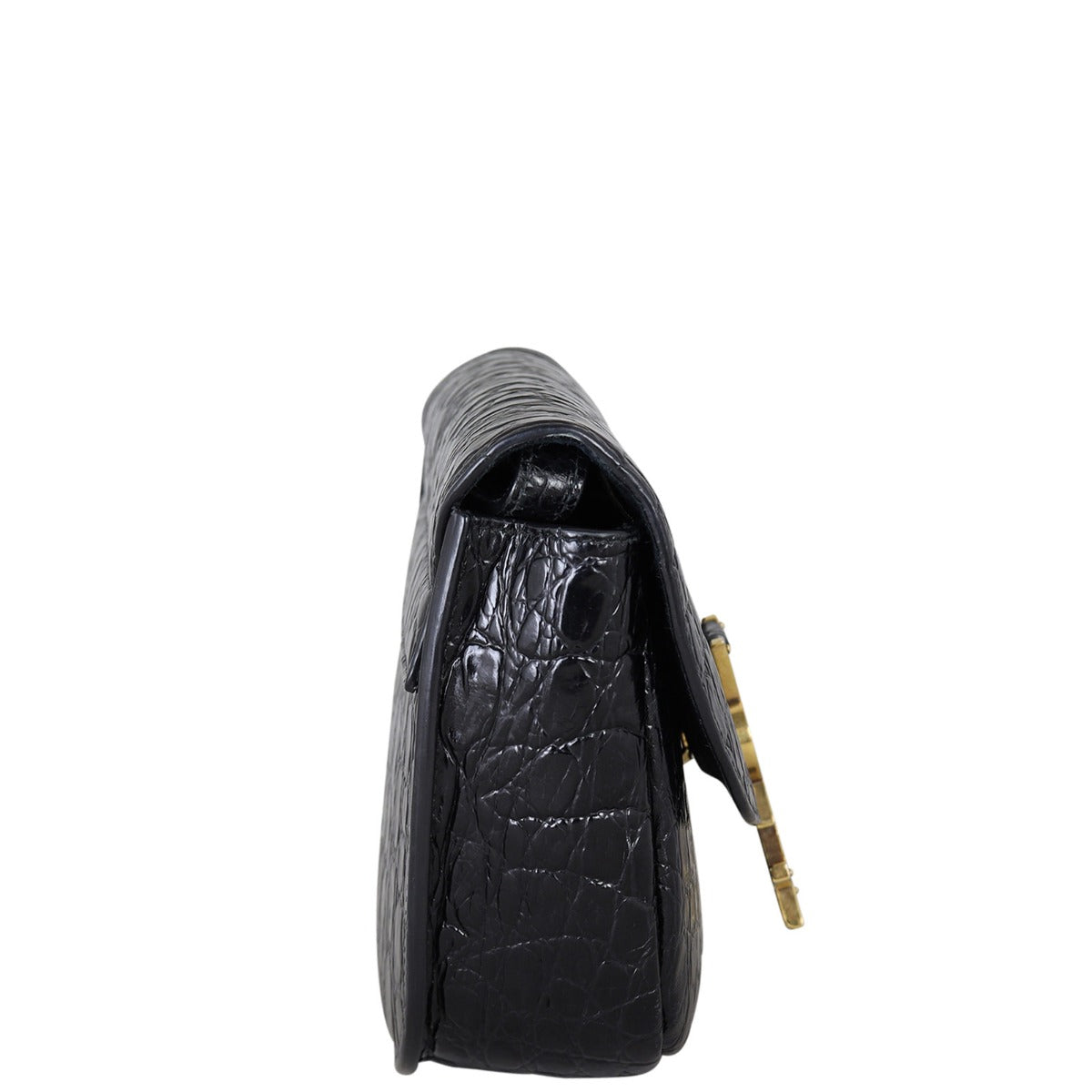 Saint Laurent Kaia Crossbody Small Croc-Embossed