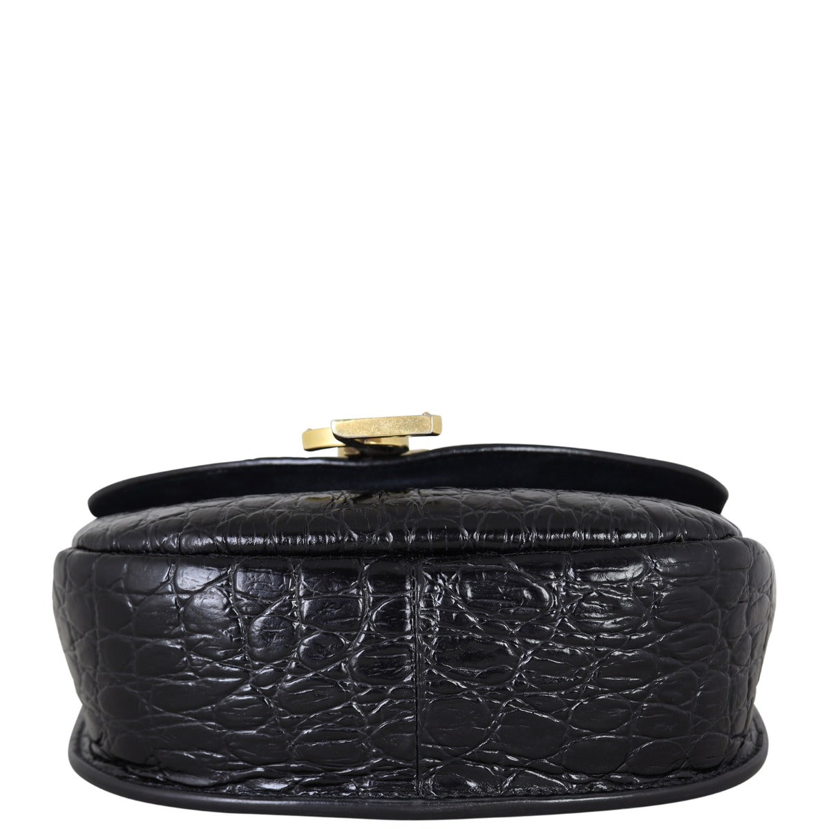 Saint Laurent Kaia Crossbody Small Croc-Embossed