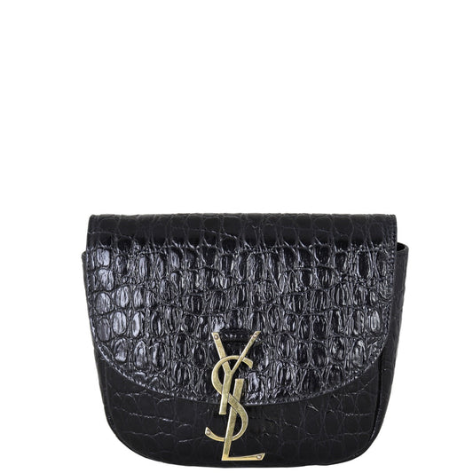 Saint Laurent Kaia Crossbody Small Croc-Embossed