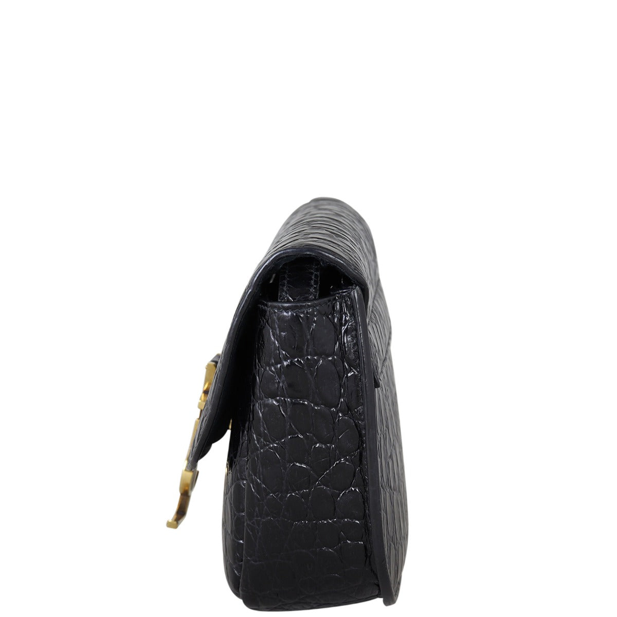 Saint Laurent Kaia Crossbody Small Croc-Embossed