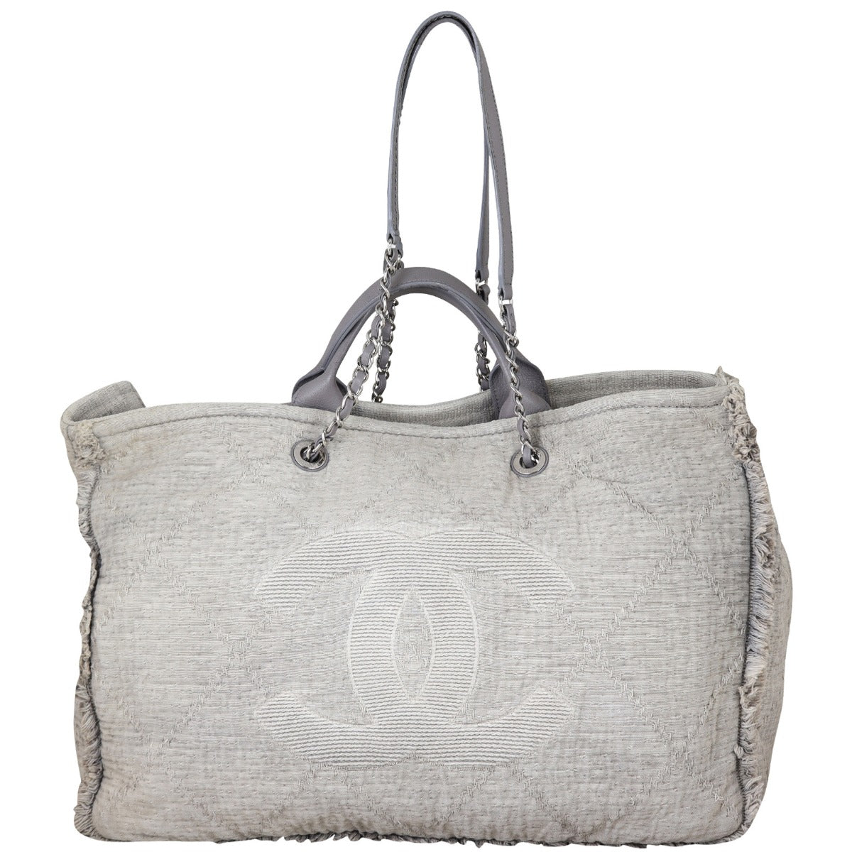 Chanel Double Face Large Tote | Light Grey