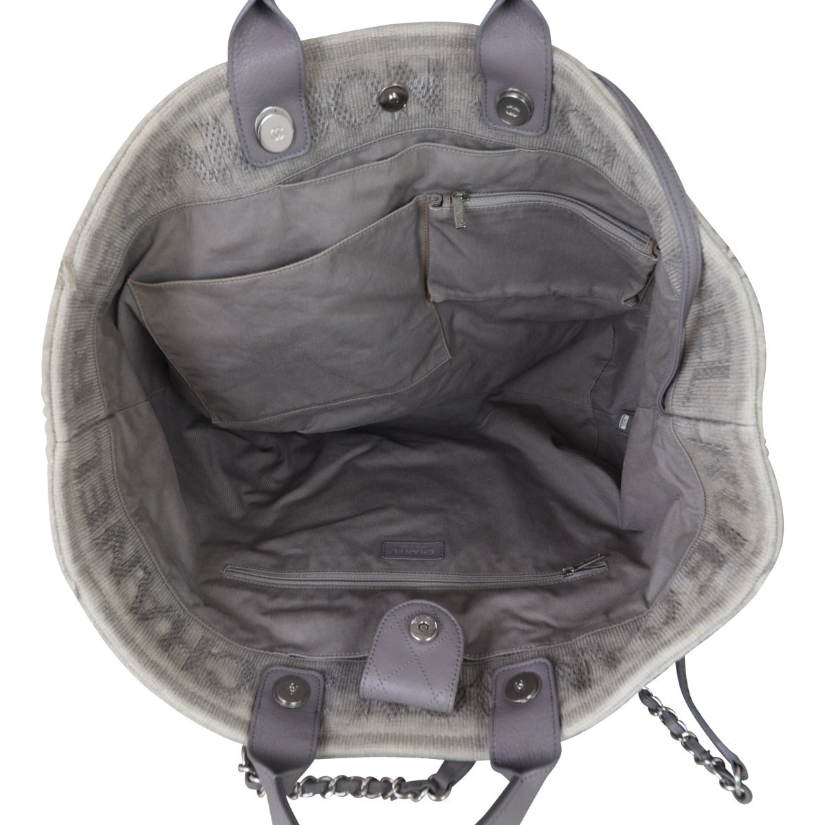 Chanel Double Face Large Tote | Light Grey