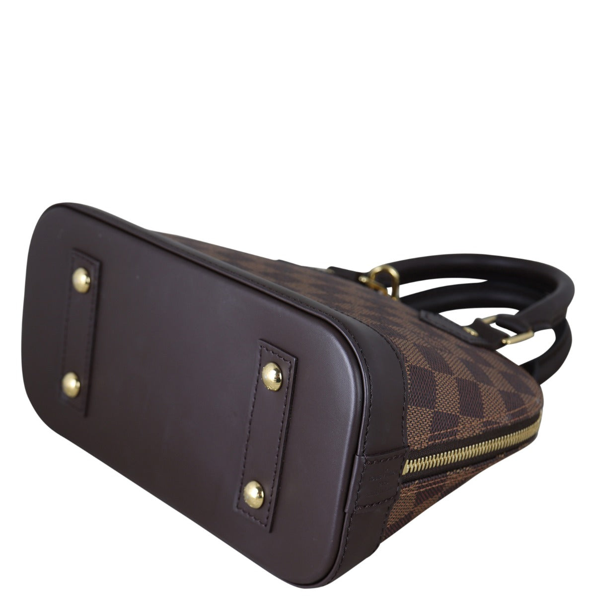 Louis Vuitton Alma BB Damier Ebene |  Calfskin Leather Trim