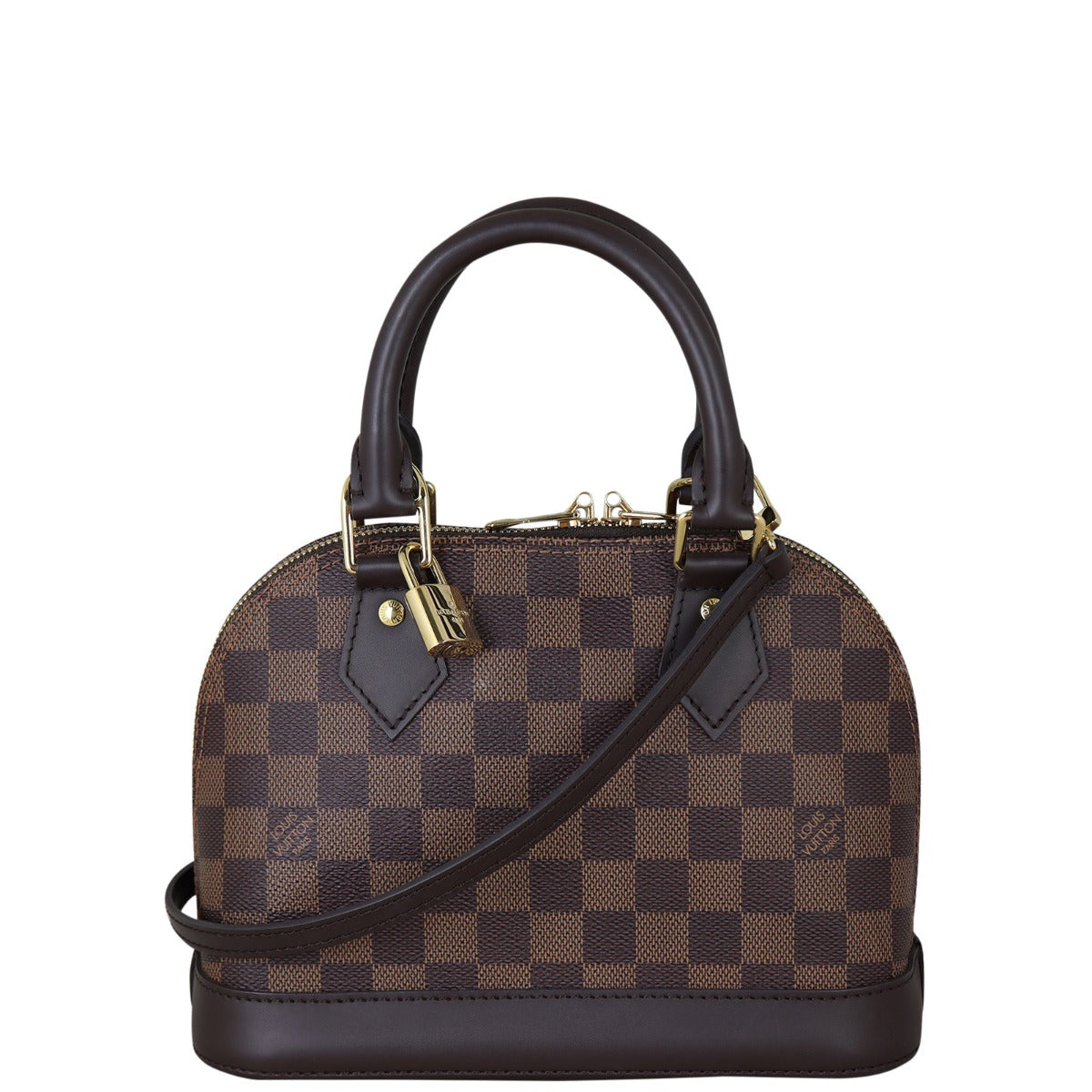Louis Vuitton Alma BB Damier Ebene |  Calfskin Leather Trim