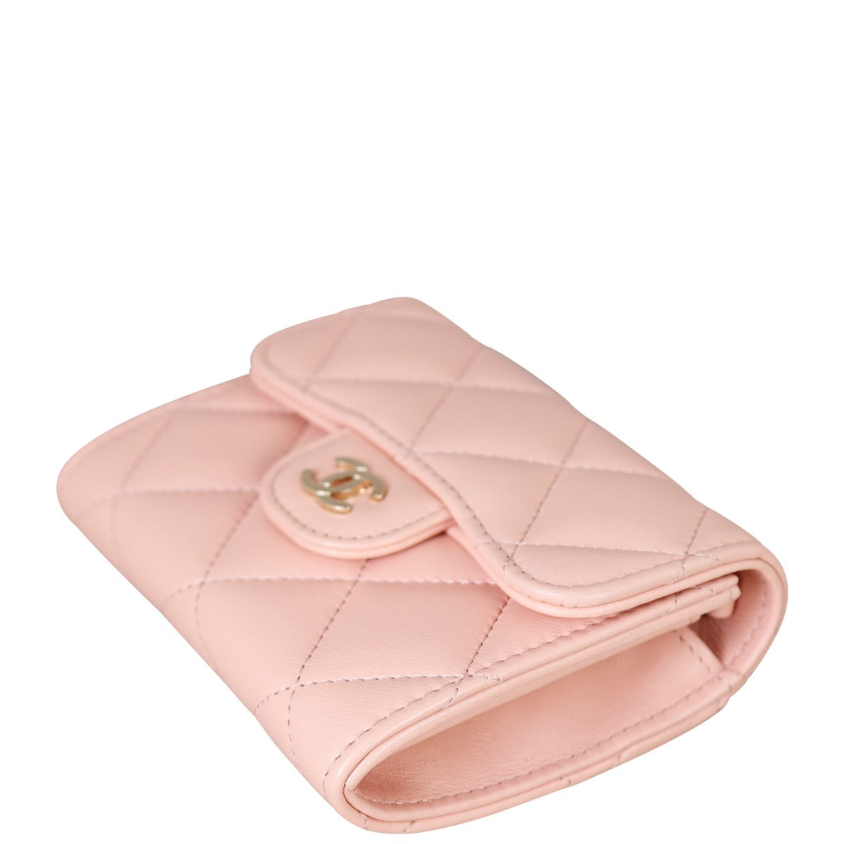 Chanel Classic Card Holder on Chain | Peach