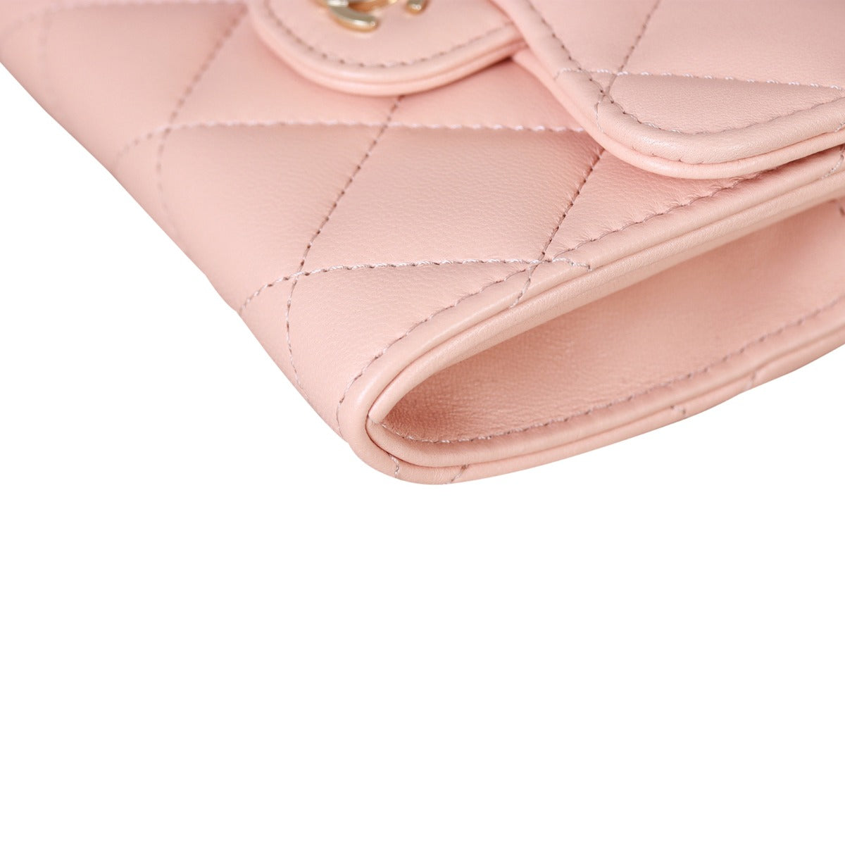 Chanel Classic Card Holder on Chain | Peach