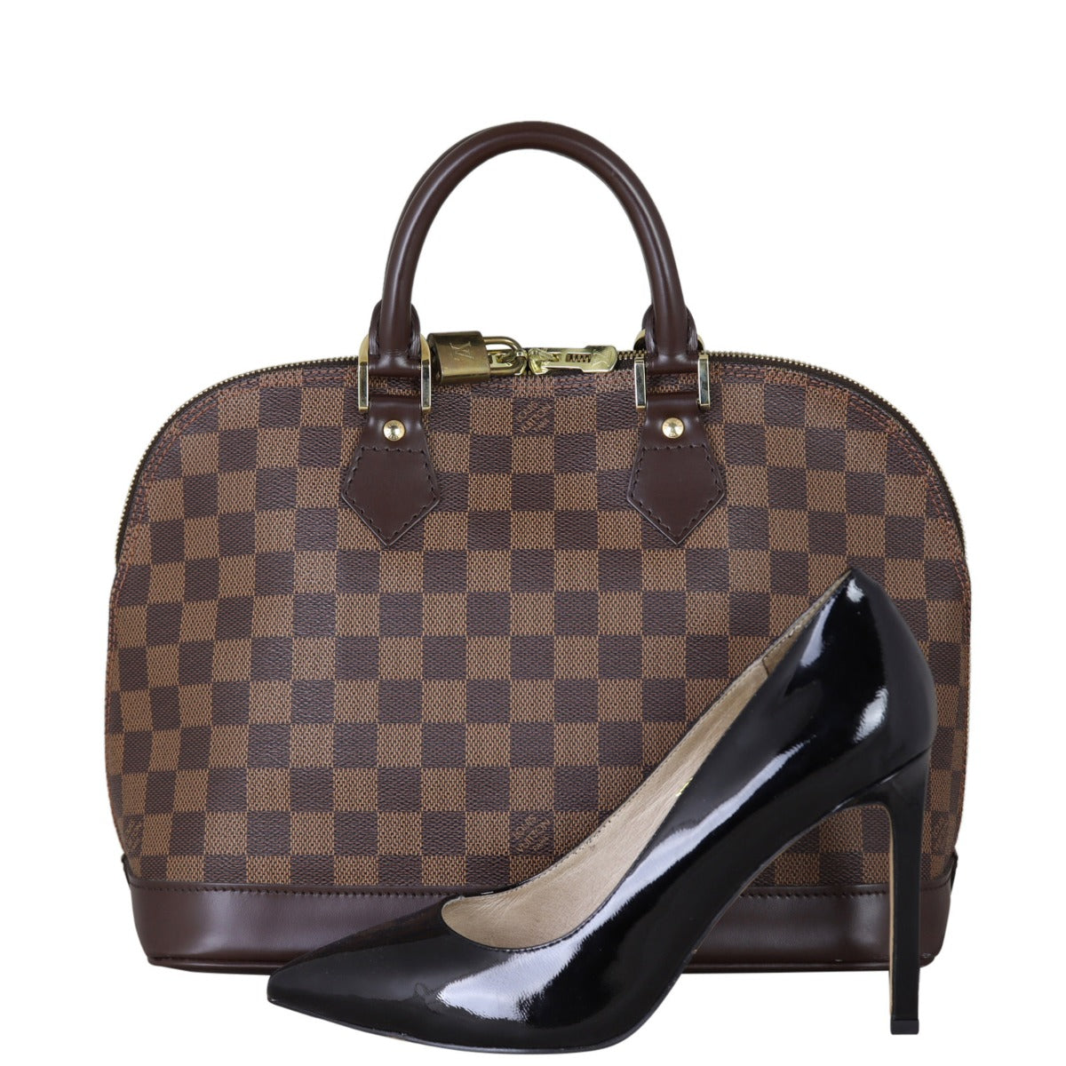 Louis Vuitton Alma PM Damier Ebene | Red Textile