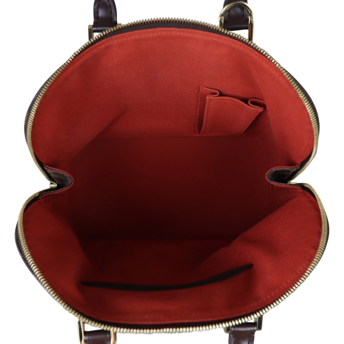 Louis Vuitton Alma PM Damier Ebene | Red Textile