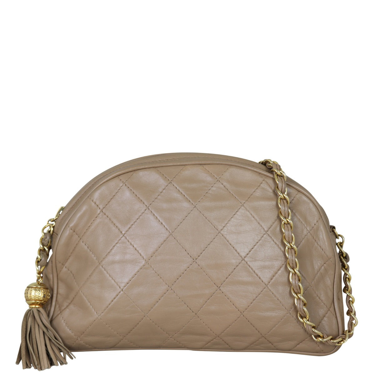 Chanel Vintage Camera Chain Bag | Dark Beige