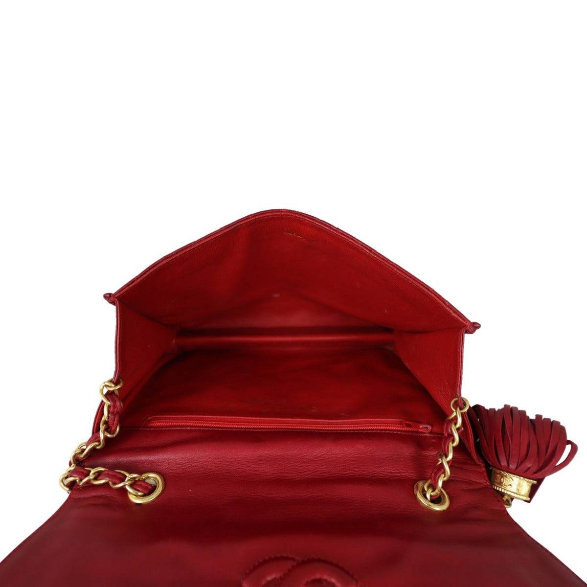 Chanel Vintage Quilted Flap Bag | Red