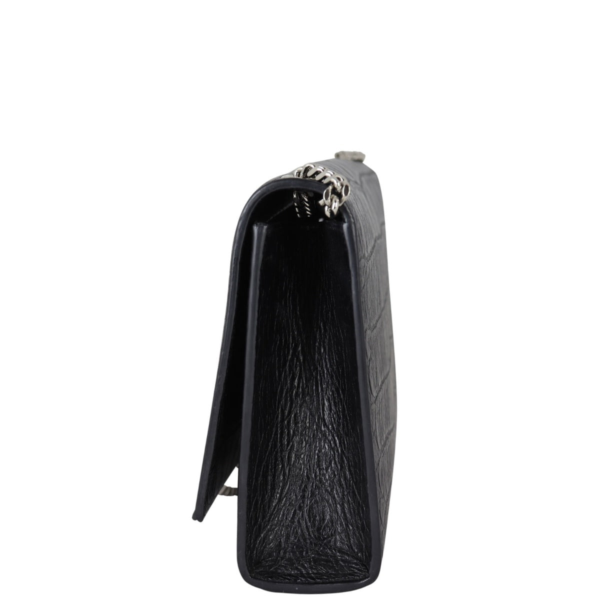 Saint Laurent Kate Tassel Chain Bag Medium Croc-Embossed