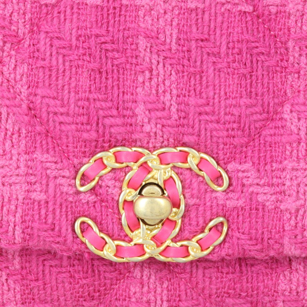 Chanel 19 Tweed Flap Bag Large