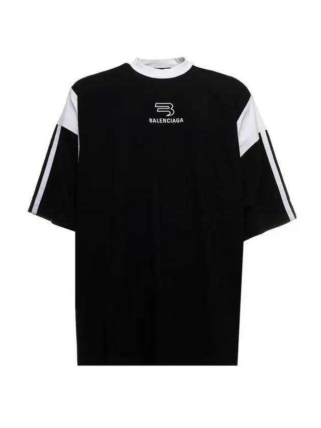 Luxury Balenciaga Trending 2025 Sporty B Boxy Fit Short Sleeve T-shirt Black