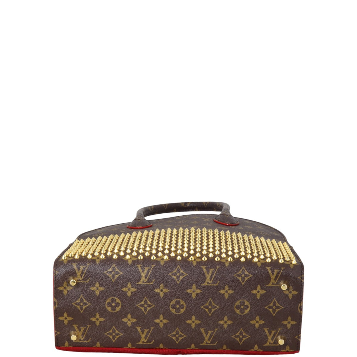 Louis Vuitton x Louboutin Calf Hair Studded Monogram Tote