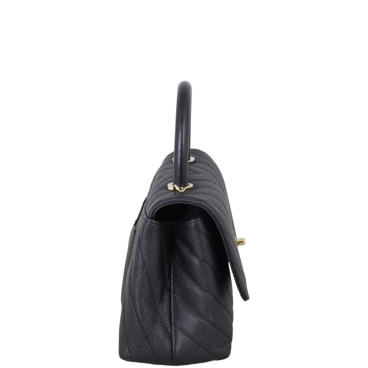 Chanel Coco Top Handle Mini Bag Chevron