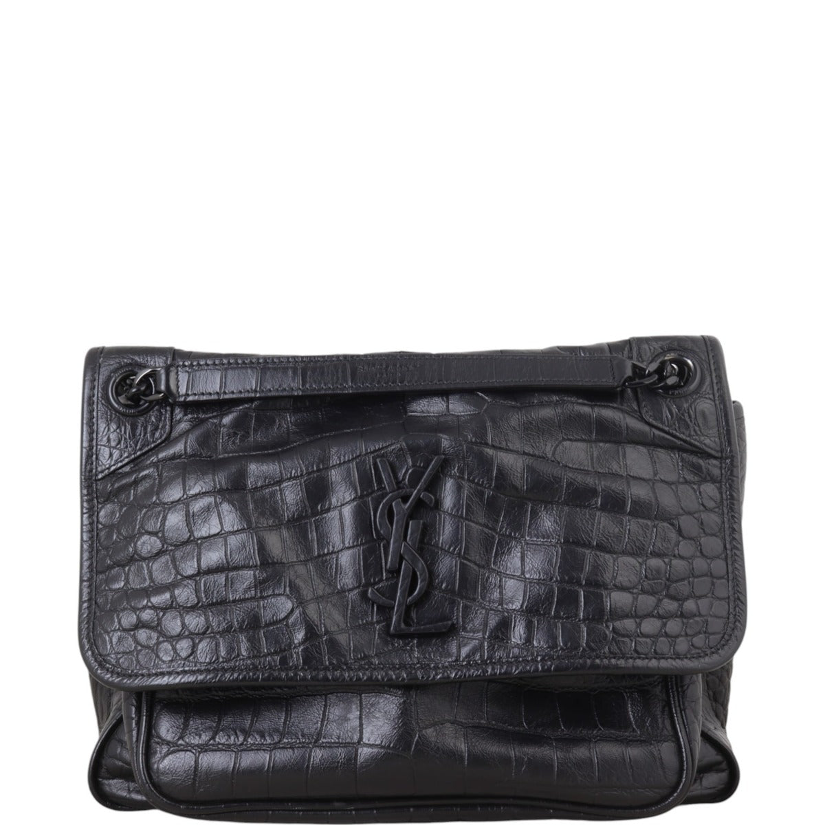 Saint Laurent Niki Medium Croc Embossed